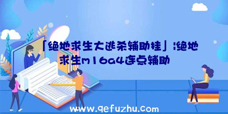 「绝地求生大逃杀辅助挂」|绝地求生m16a4连点辅助